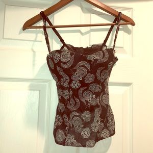 Intimissimi vintage black and white lace bustier NWOT